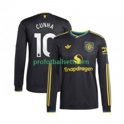 Fotballdrakt Manchester Utd Matheus Cunha 10 Herre Tredjekit 2025-2026 Langermet