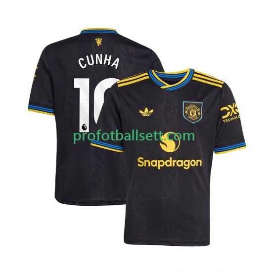 Fotballdrakt Manchester Utd Matheus Cunha 10 Herre Tredjekit 2025-2026 Kortermet