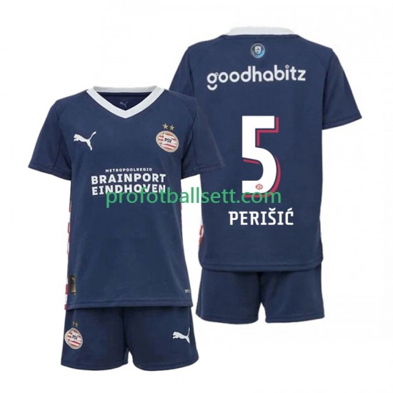 Fotballdrakt PSV Eindhoven Ivan Perisic 5 Barn Bortekit 2025-2026 Kortermet