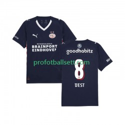 Fotballdrakt PSV Eindhoven Sergino Dest 8 Herre Bortekit 2025-2026 Kortermet