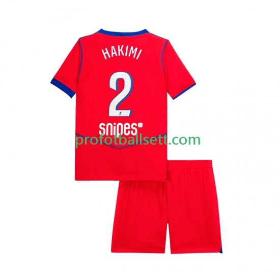 Fotballdrakt Paris Saint-Germain Achraf Hakimi 2 Barn Tredjekit 2025-2026 Kortermet