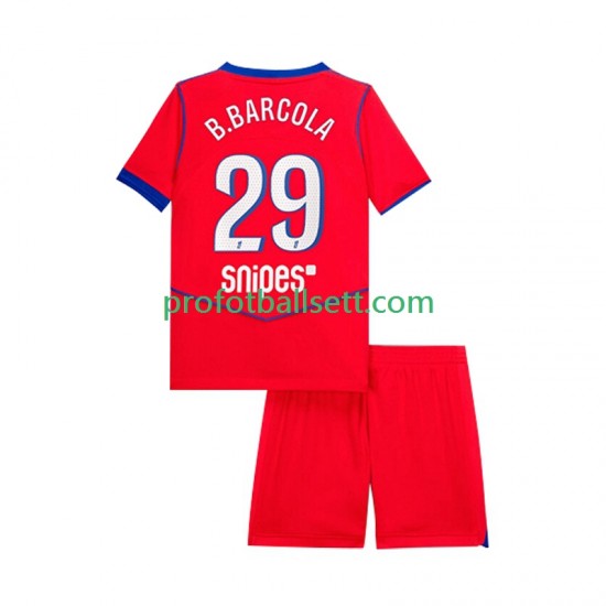 Fotballdrakt Paris Saint-Germain Bradley Barcola 29 Barn Tredjekit 2025-2026 Kortermet