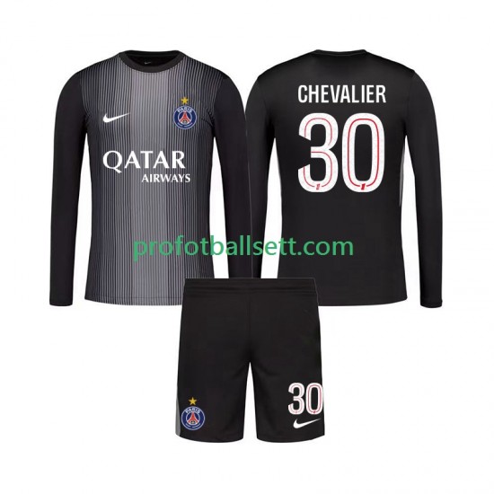 Fotballdrakt Paris Saint-Germain Keeper Lucas Chevalier 30 Barn Hjemmekit 2025-2026 Langermet