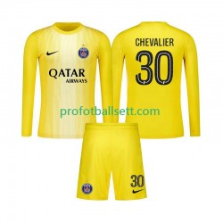 Fotballdrakt Paris Saint-Germain Keeper Lucas Chevalier 30 Barn Tredjekit 2025-2026 Langermet