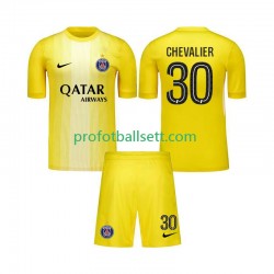 Fotballdrakt Paris Saint-Germain Keeper Lucas Chevalier 30 Barn Tredjekit 2025-2026 Kortermet
