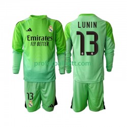 Fotballdrakt Real Madrid Keeper Andriy Lunin 13 Barn Bortekit 2025-2026 Langermet