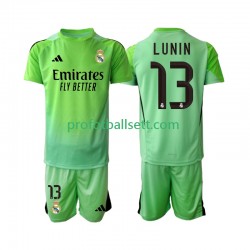Fotballdrakt Real Madrid Keeper Andriy Lunin 13 Barn Bortekit 2025-2026 Kortermet