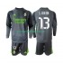 Fotballdrakt Real Madrid Keeper Andriy Lunin 13 Barn Tredjekit 2025-2026 Langermet
