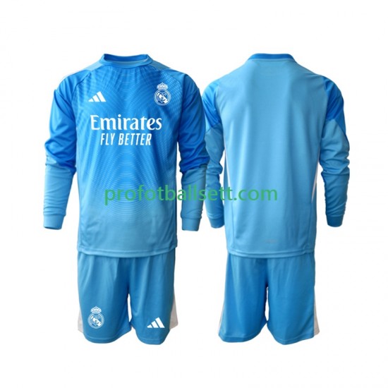 Fotballdrakt Real Madrid Keeper Barn Hjemmekit 2025-2026 Langermet