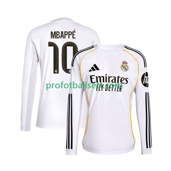 Fotballdrakt Real Madrid Kylian Mbappe 10 Herre Hjemmekit 2025-2026 Langermet