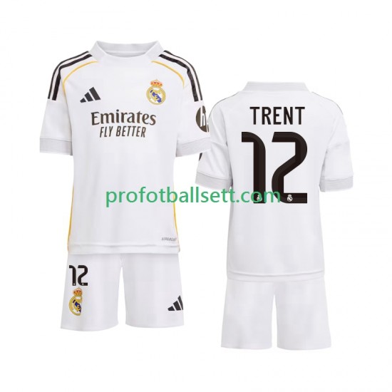 Fotballdrakt Real Madrid Trent Alexander-Arnold 12 Barn Hjemmekit 2025-2026 Kortermet