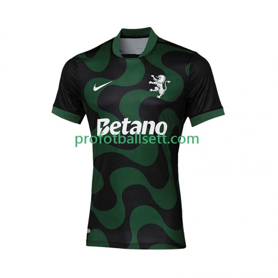 Fotballdrakt Sporting CP Herre Bortekit Fjerdekit 2025-2026 Kortermet