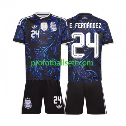 Fotballdrakt Argentina Enzo Fernandez 24 Barn Bortekit VM 2026 Kortermet