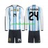Fotballdrakt Argentina Enzo Fernandez 24 Barn Hjemmekit VM 2026 Langermet