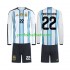 Fotballdrakt Argentina Franco Mastantuono 22 Barn Hjemmekit VM 2026 Langermet