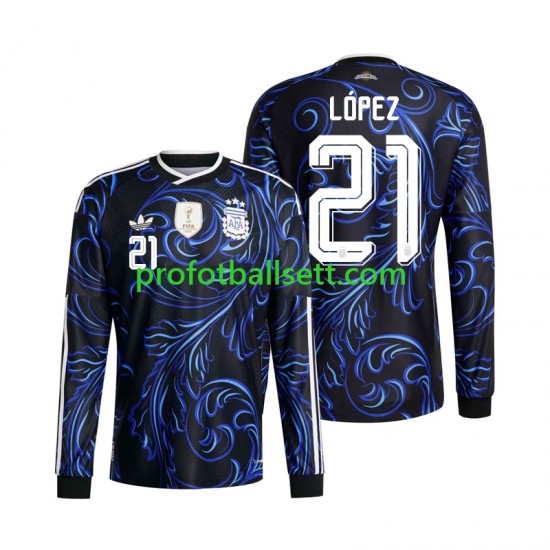 Fotballdrakt Argentina Jose Manuel Lopez 21 Herre Bortekit VM 2026 Langermet