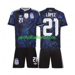Fotballdrakt Argentina Jose Manuel Lopez 21 Barn Bortekit VM 2026 Kortermet