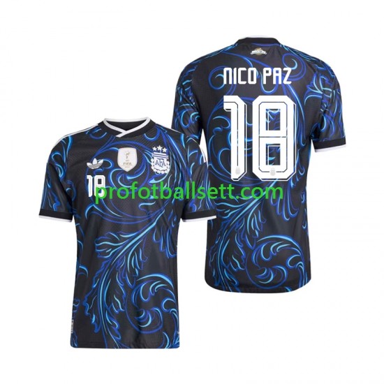 Fotballdrakt Argentina Nico Paz 18 Herre Bortekit VM 2026 Kortermet