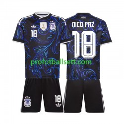 Fotballdrakt Argentina Nico Paz 18 Barn Bortekit VM 2026 Kortermet