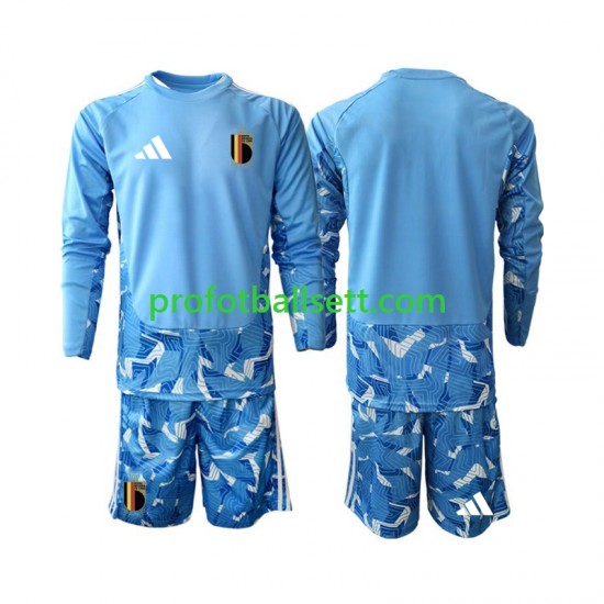 Fotballdrakt Belgia Keeper Barn Hjemmekit VM 2026 Langermet