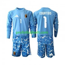 Fotballdrakt Belgia Keeper Thibaut Courtois 1 Barn Hjemmekit VM 2026 Langermet