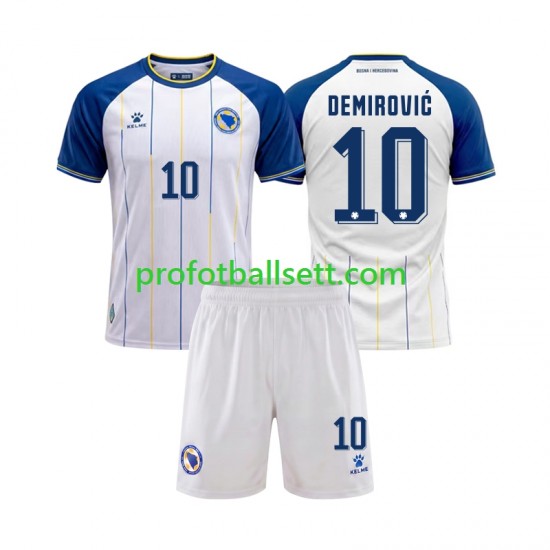 Fotballdrakt Bosnia og Herzegovina Ermedin Demirovic 10 Barn Bortekit VM 2026 Kortermet