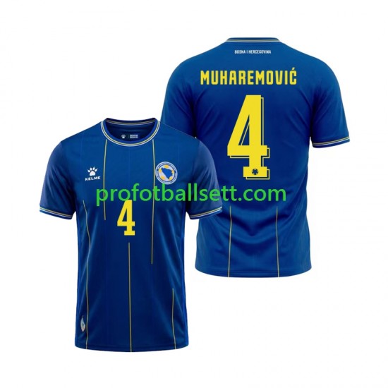 Fotballdrakt Bosnia og Herzegovina Tarik Muharemovic 4 Herre Hjemmekit VM 2026 Kortermet