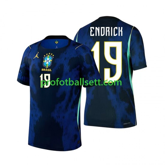 Fotballdrakt Brasil Endrick 19 Herre Bortekit VM 2026 Kortermet