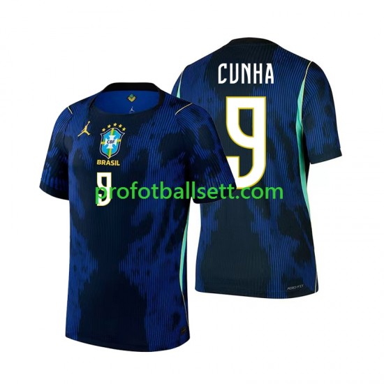 Fotballdrakt Brasil Matheus Cunha 9 Herre Bortekit VM 2026 Kortermet
