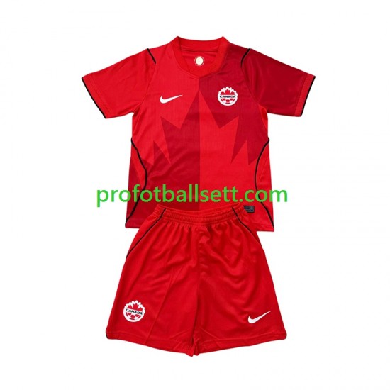 Fotballdrakt Canada Barn Hjemmekit VM 2026 Kortermet
