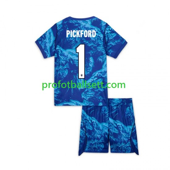 Fotballdrakt England Keeper Jordan Pickford 1 Barn Tredjekit VM 2026 Kortermet
