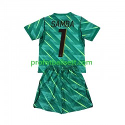 Fotballdrakt Frankrike Keeper Brice Samba 1 Barn Tredjekit VM 2026 Kortermet