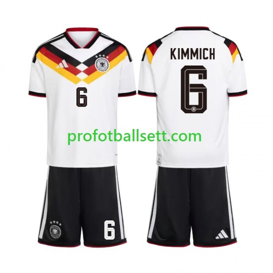 Fotballdrakt Tyskland Joshua Kimmich 6 Barn Hjemmekit VM 2026 Kortermet
