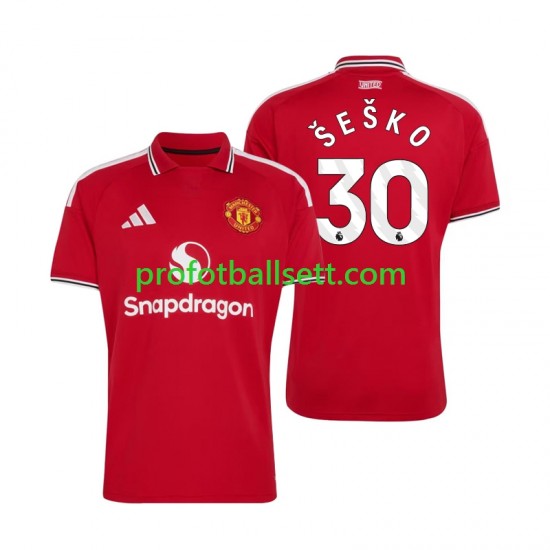 Fotballdrakt Manchester Utd Benjamin Sesko 30 Herre Hjemmekit 2026-2027 Kortermet