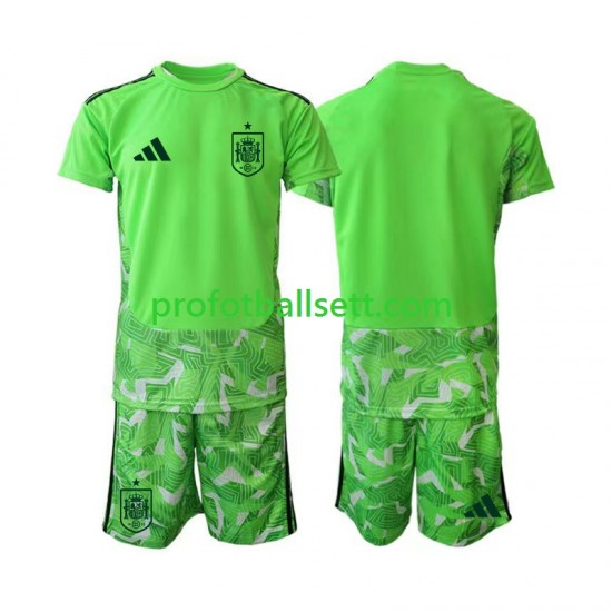 Fotballdrakt Spania Keeper 6th Green color Barn VM 2026 Kortermet