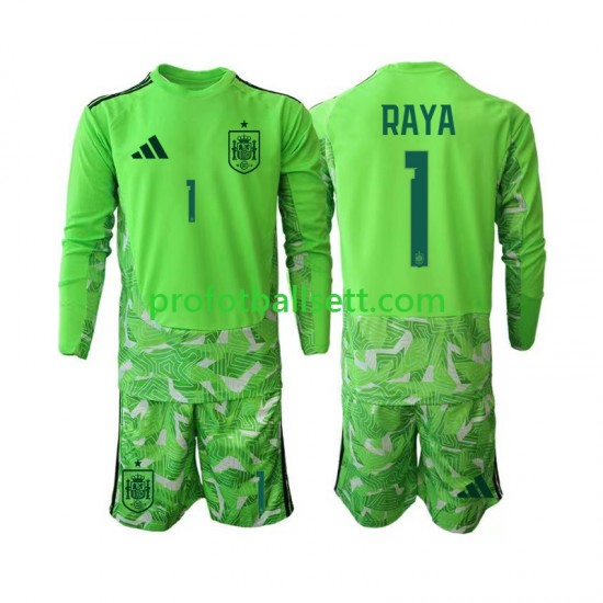 Fotballdrakt Spania Keeper David Raya 1 6th Green color Barn VM 2026 Langermet