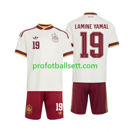 Fotballdrakt Spania Lamine Yamal 19 Barn Bortekit VM 2026 Kortermet