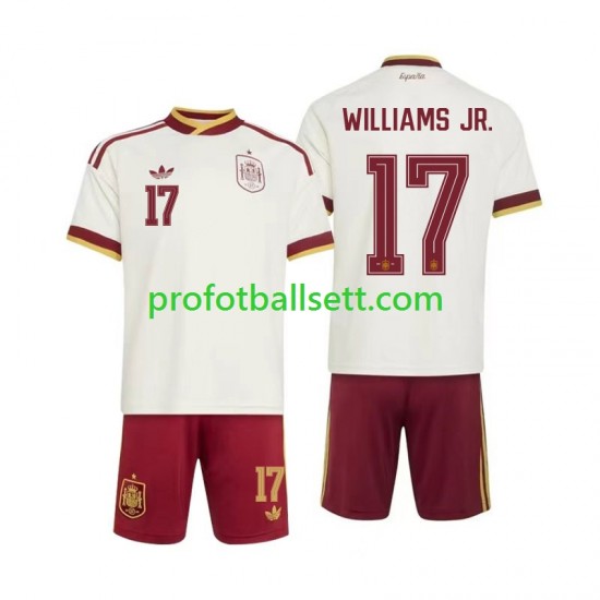 Fotballdrakt Spania Nico Williams 17 Barn Bortekit VM 2026 Kortermet