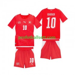 Fotballdrakt Sveits Granit Xhaka 10 Barn Hjemmekit VM 2026 Kortermet
