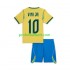 Fotballdrakt Brasil Vinicius Junior 10 Barn Hjemmekit VM 2026 Kortermet