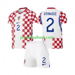 Fotballdrakt Kroatia Josip Stanisic 2 Barn Hjemmekit VM 2026 Kortermet