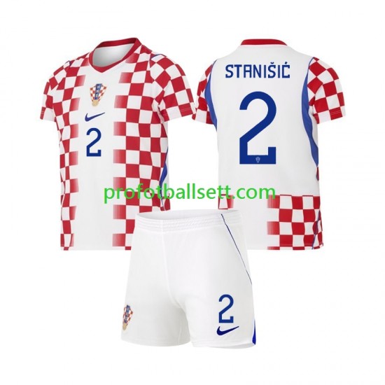 Fotballdrakt Kroatia Josip Stanisic 2 Barn Hjemmekit VM 2026 Kortermet