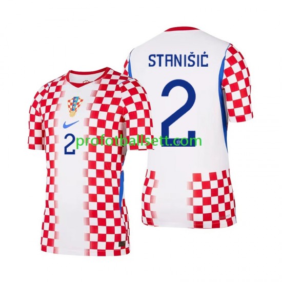 Fotballdrakt Kroatia Josip Stanisic 2 Herre Hjemmekit VM 2026 Kortermet