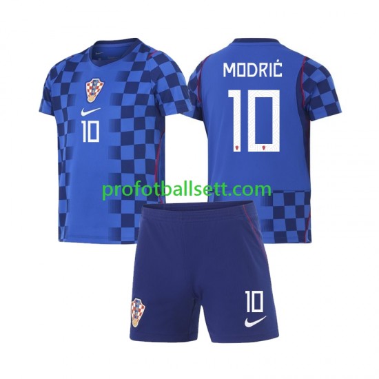 Fotballdrakt Kroatia Luka Modric 10 Barn Bortekit VM 2026 Kortermet