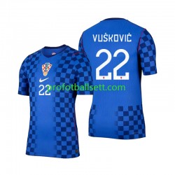 Fotballdrakt Kroatia Luka Vuskovic 22 Herre Bortekit VM 2026 Kortermet