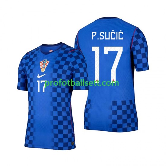 Fotballdrakt Kroatia Petar Sucic 17 Herre Bortekit VM 2026 Kortermet