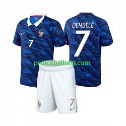 Fotballdrakt Frankrike Ousmane Dembele 7 Barn Hjemmekit VM 2026 Kortermet