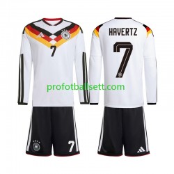 Fotballdrakt Tyskland Kai Havertz 7 Barn Hjemmekit VM 2026 Langermet