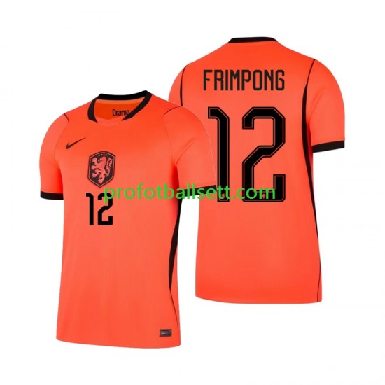 Fotballdrakt Nederland Jeremie Frimpong 12 Herre Hjemmekit VM 2026 Kortermet