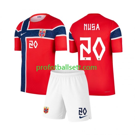 Fotballdrakt Norge Antonio Nusa 20 Barn Hjemmekit VM 2026 Kortermet